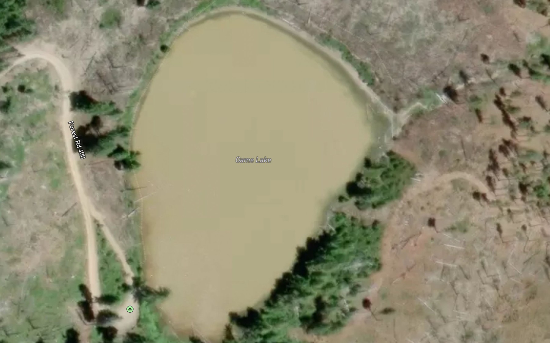 Satellite map of the Game Lake