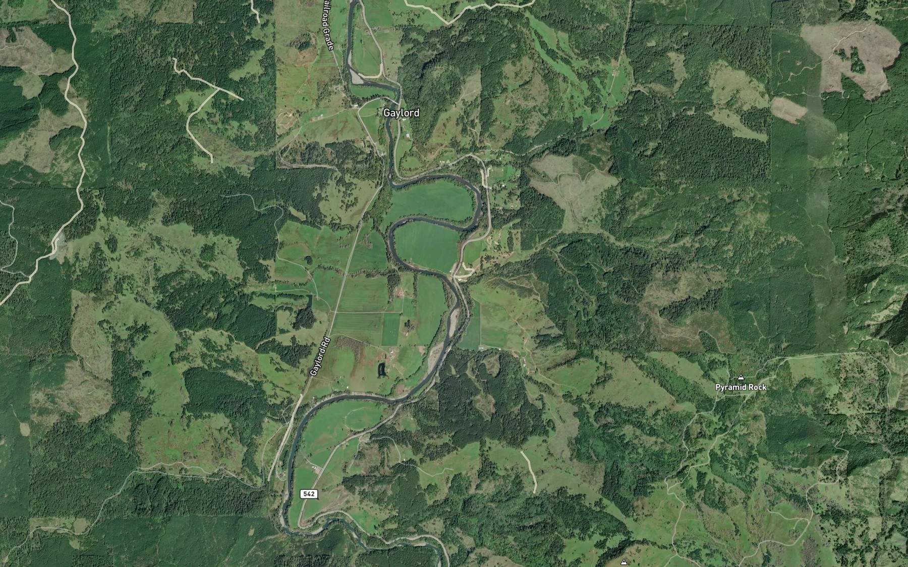 Satellite map of the Beaver Creek