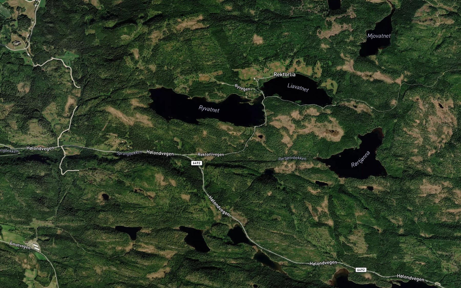 Satellite map of the Liavassbekken