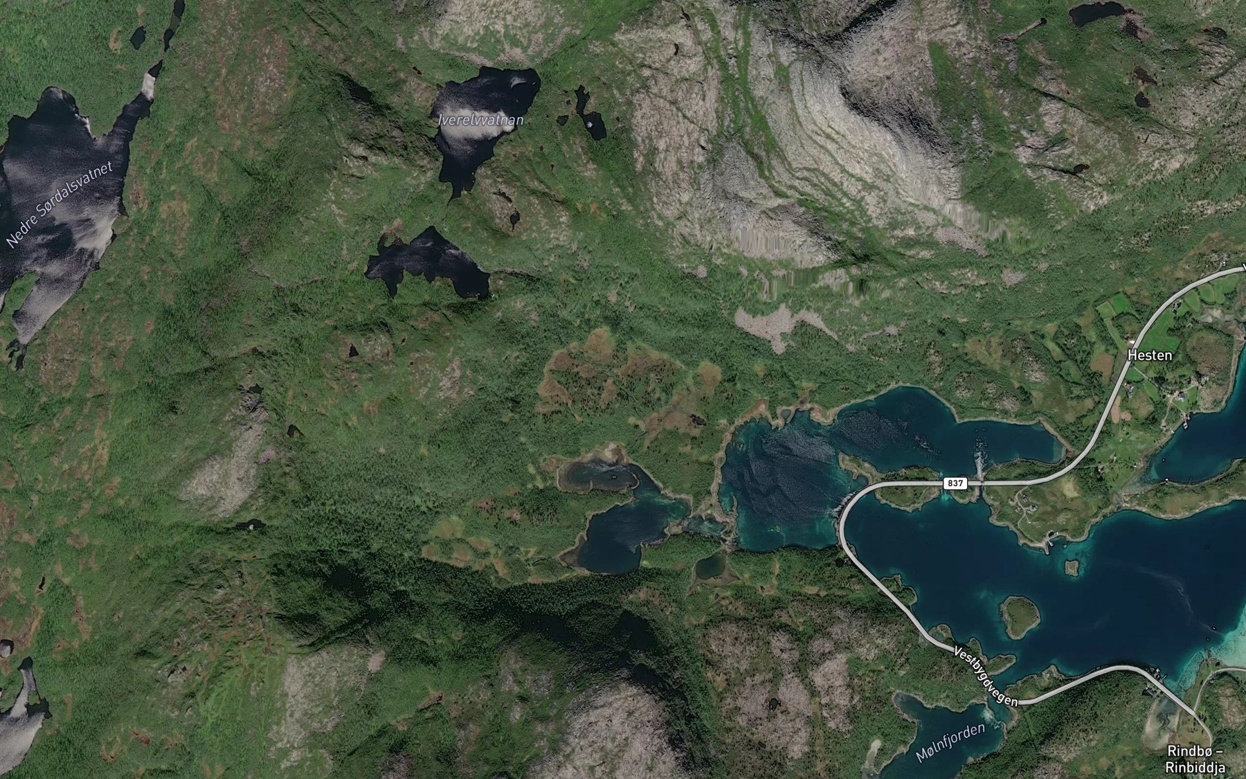 Satellite map of the Ivarelva