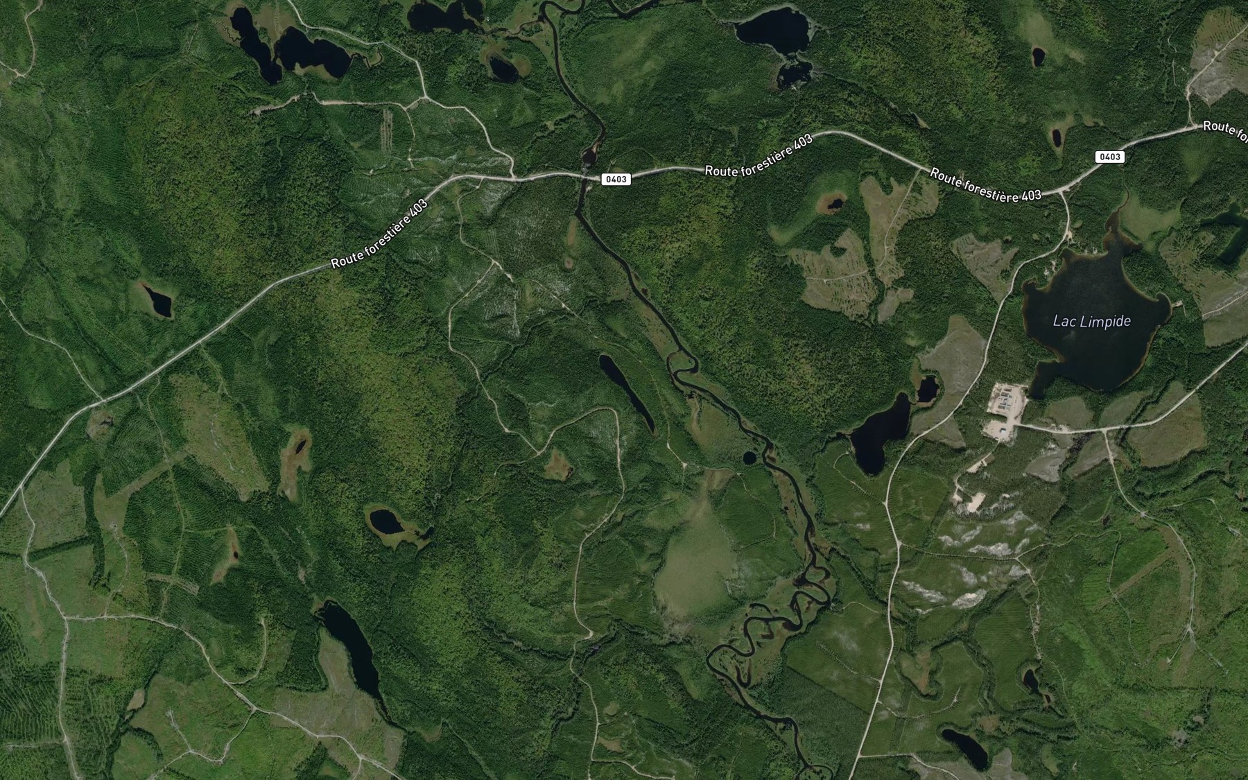 Satellite map of the Lac du Frisson