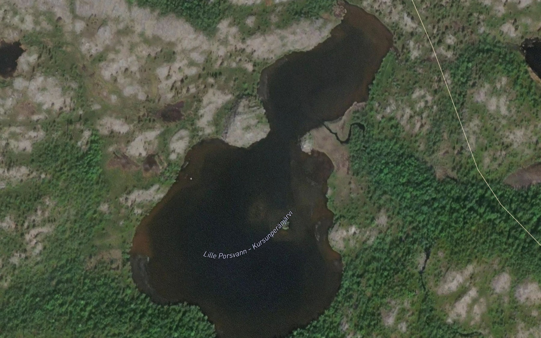 Satellite map of the Lille Porsvatn