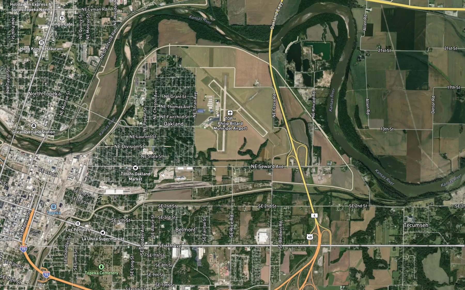 Satellite map of the Old Channel Shunganunga Creek
