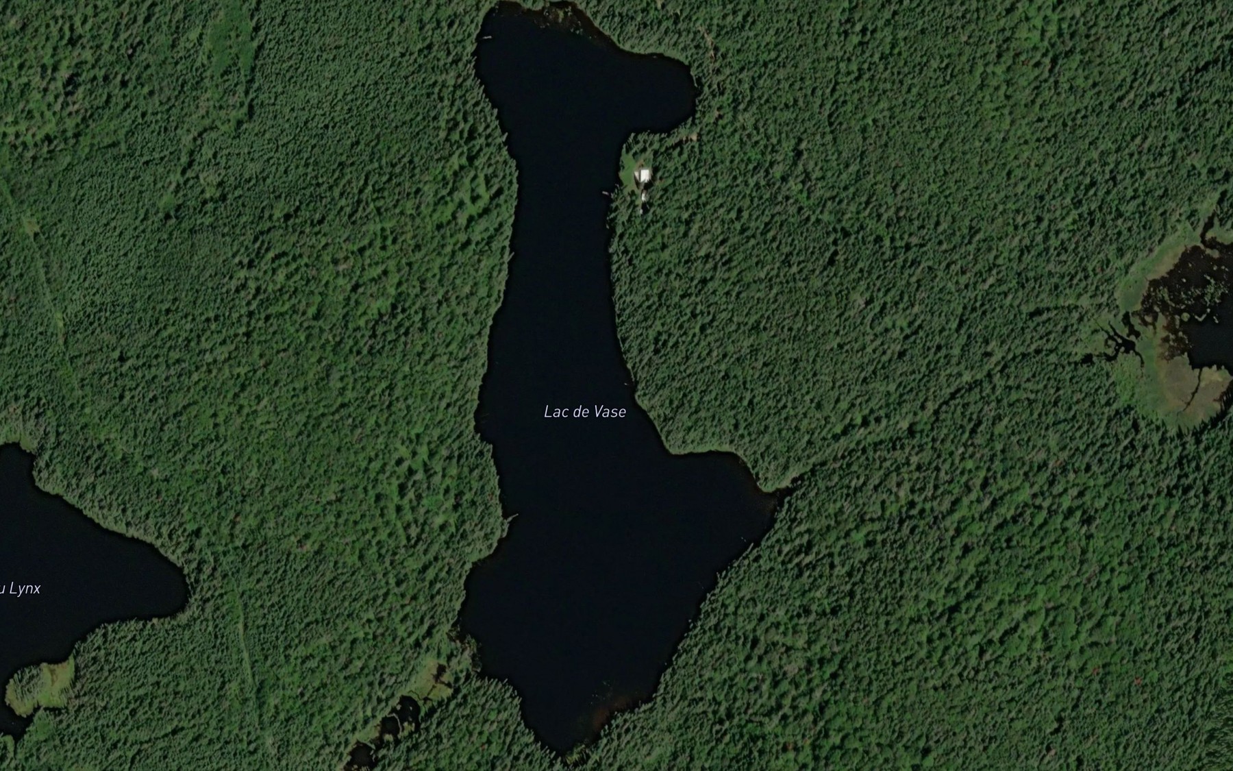 Satellite map of the Lac de Vase