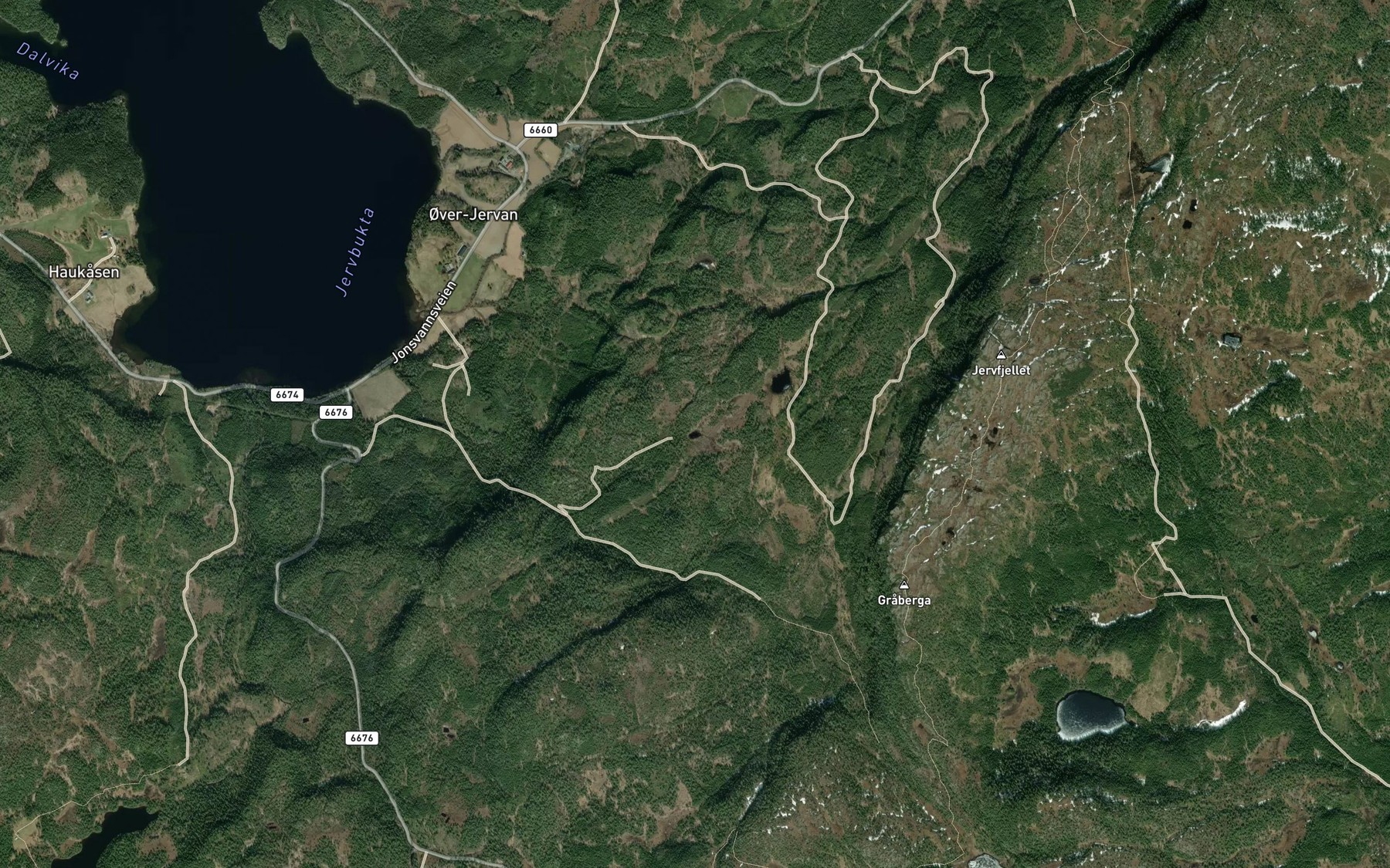 Satellite map of the Brattstitjonna