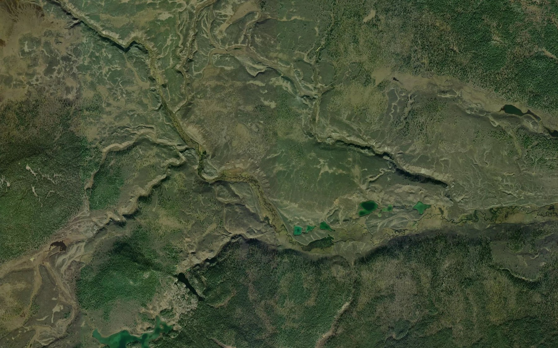 Satellite map of the Saba Creek