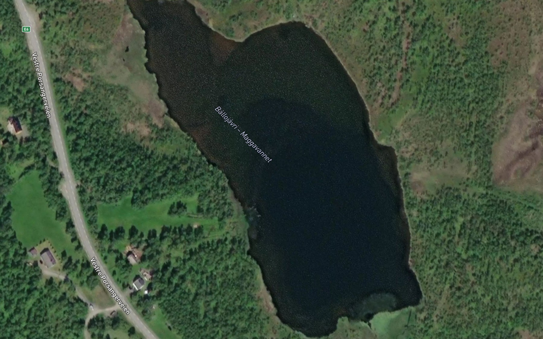 Satellite map of the Ballujavri