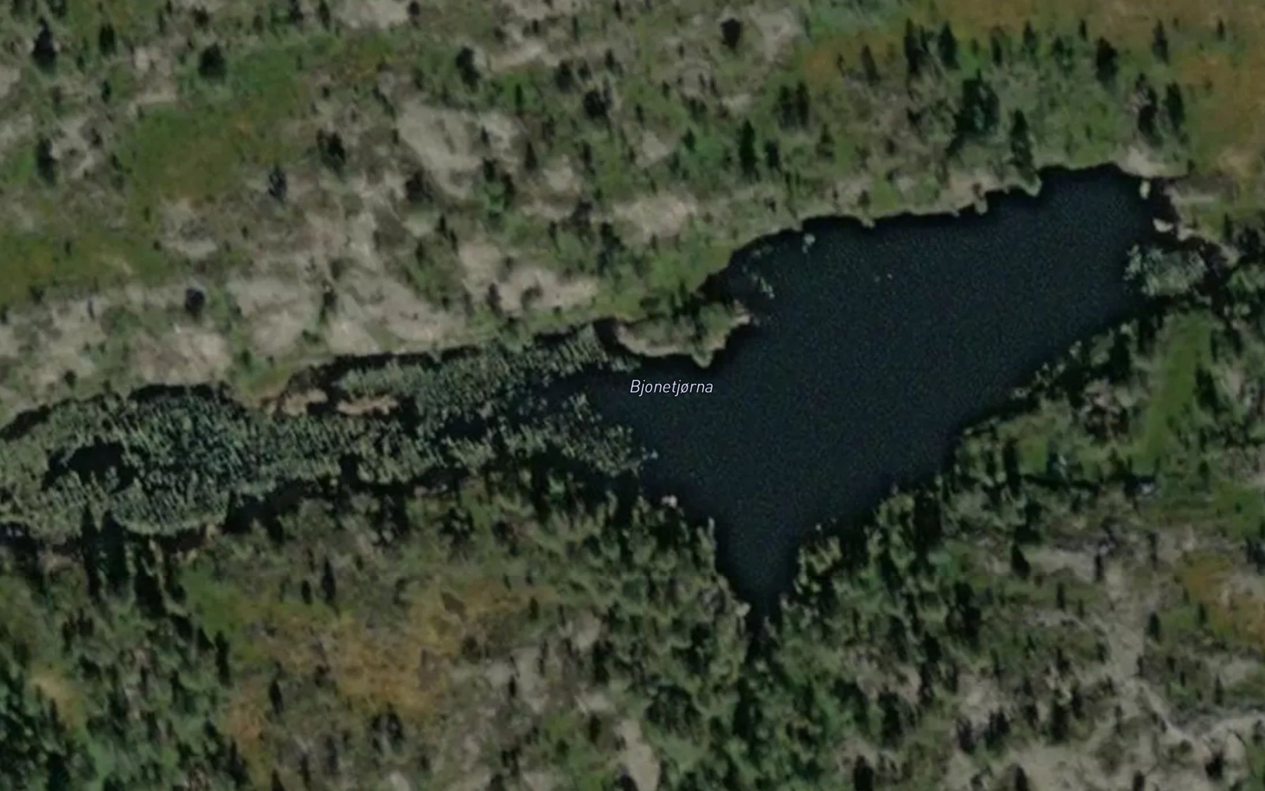 Satellite map of the Bjonetjorna