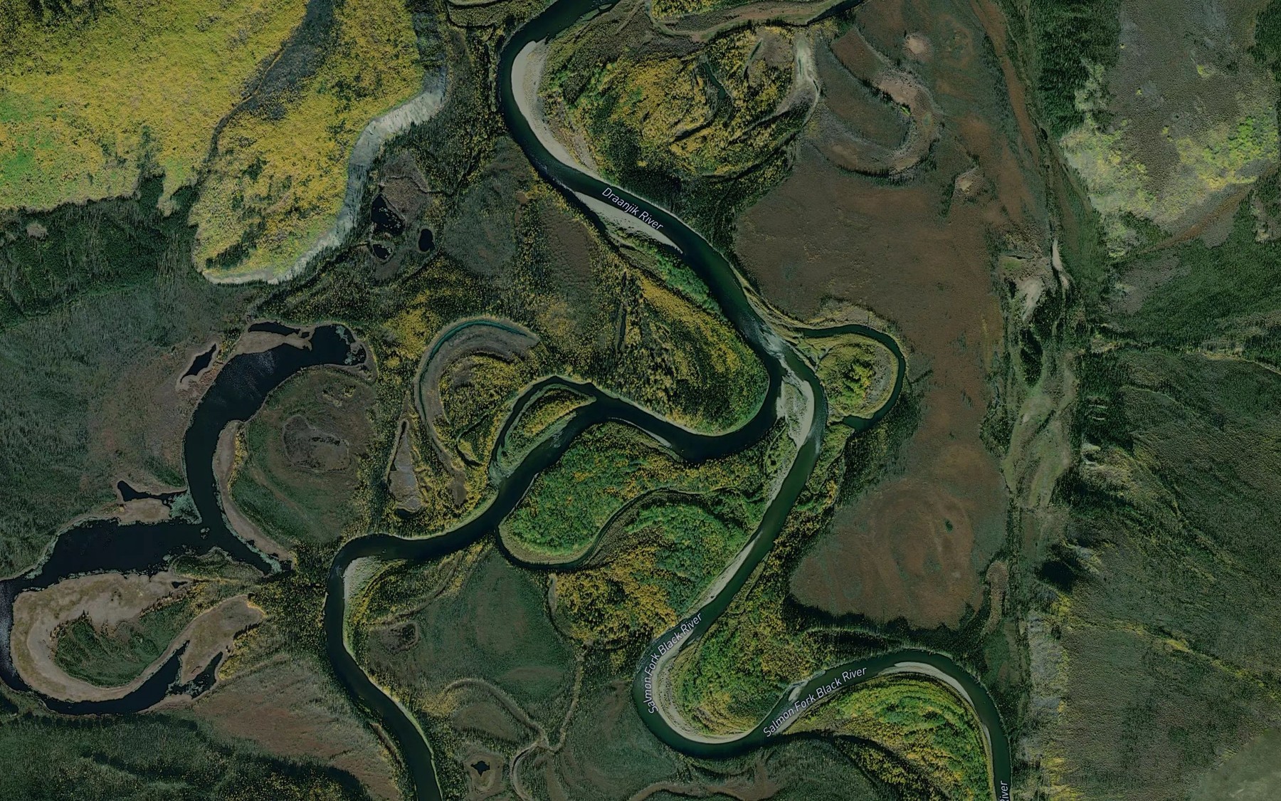 Satellite map of the Orange Creek
