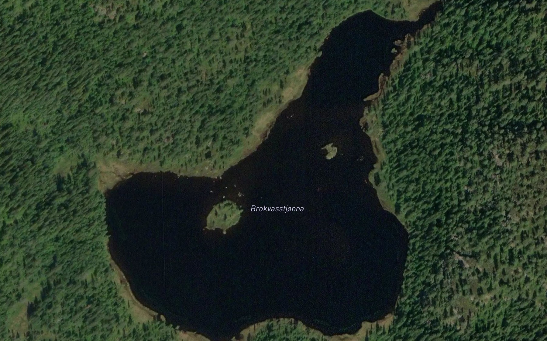 Satellite map of the Brokvasstjorna
