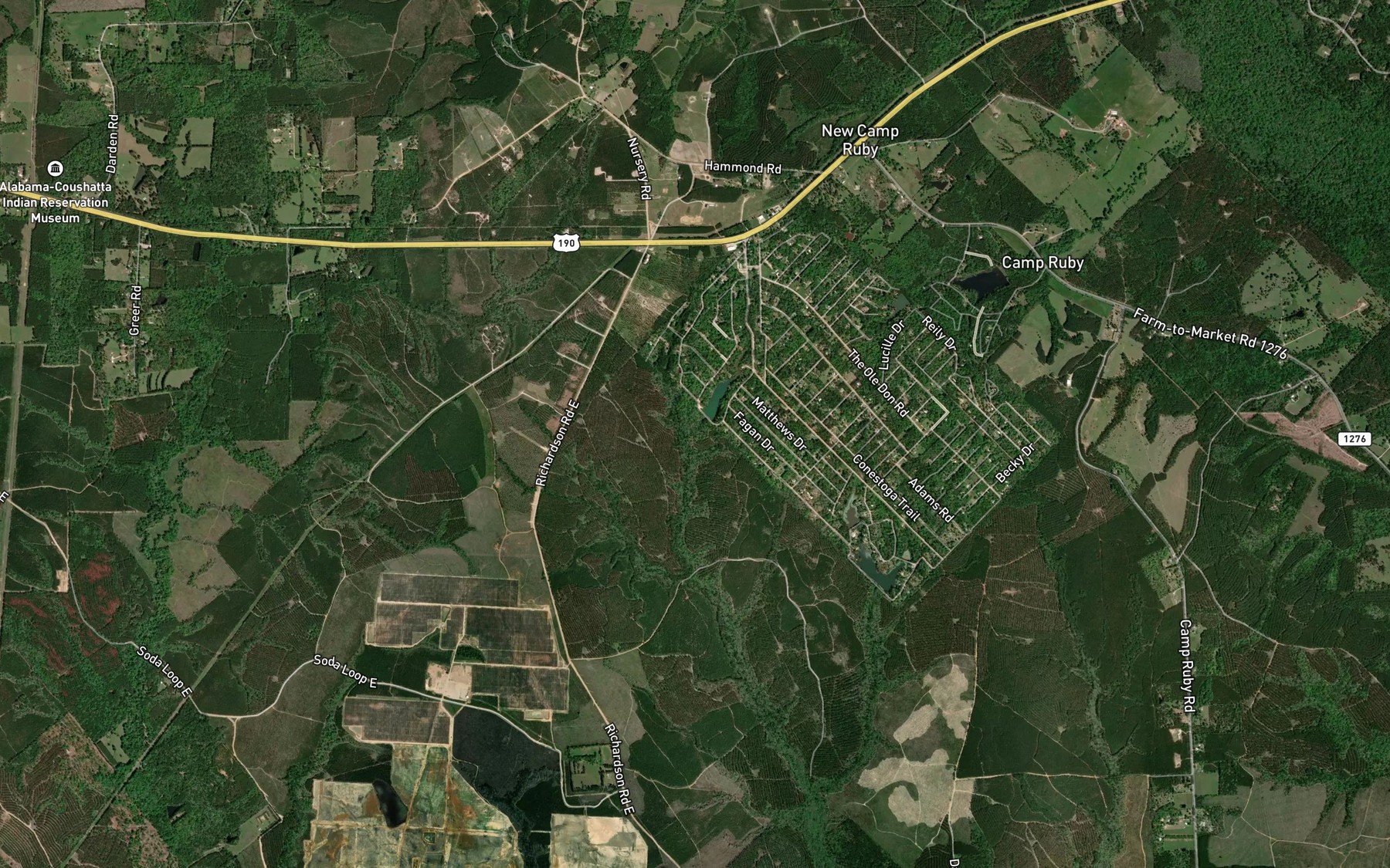 Satellite map of the Lake Winnipesaukee