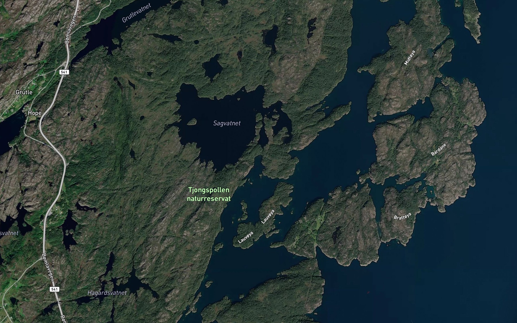 Satellite map of the Saga
