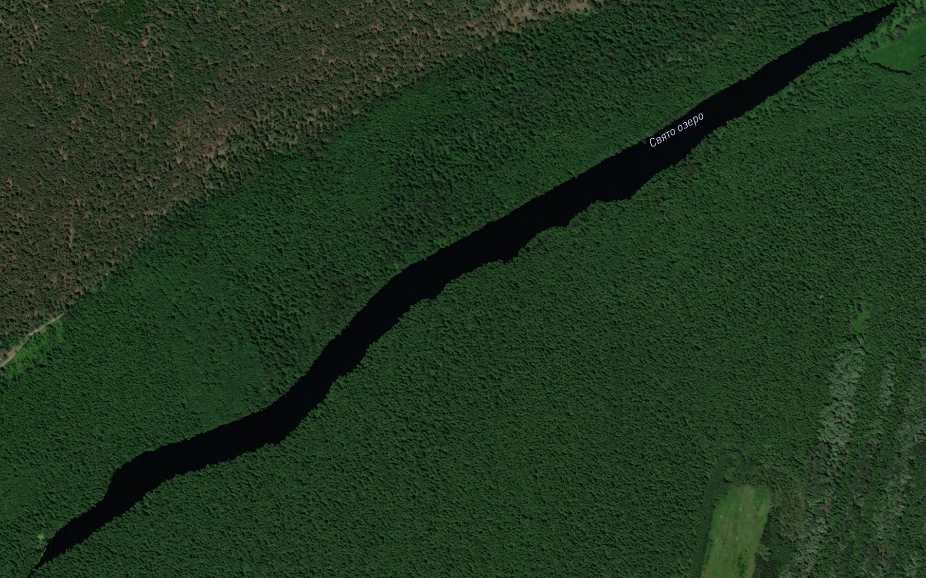 Satellite map of the Ozero Svyato
