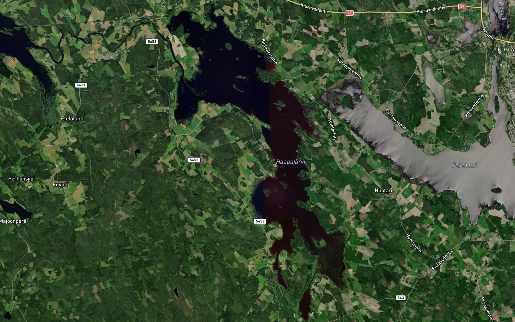 Satellite map of the Haapajarvi