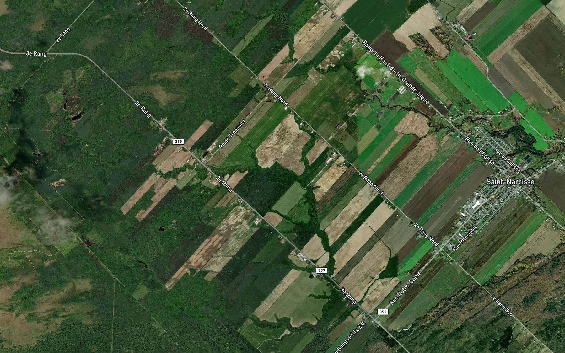 Satellite map of the Ruisseau Normandin