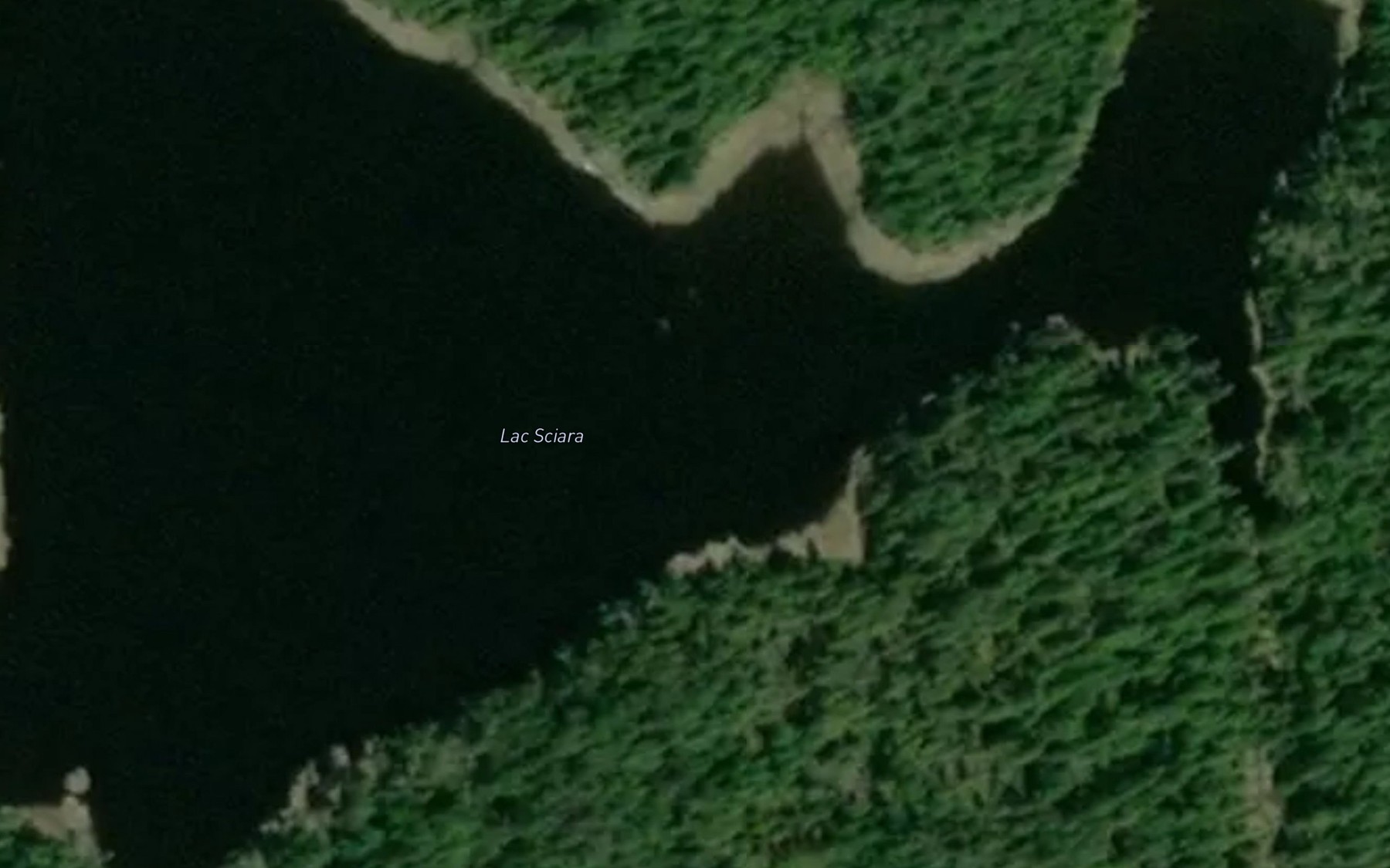 Satellite map of the Lac du Ligot