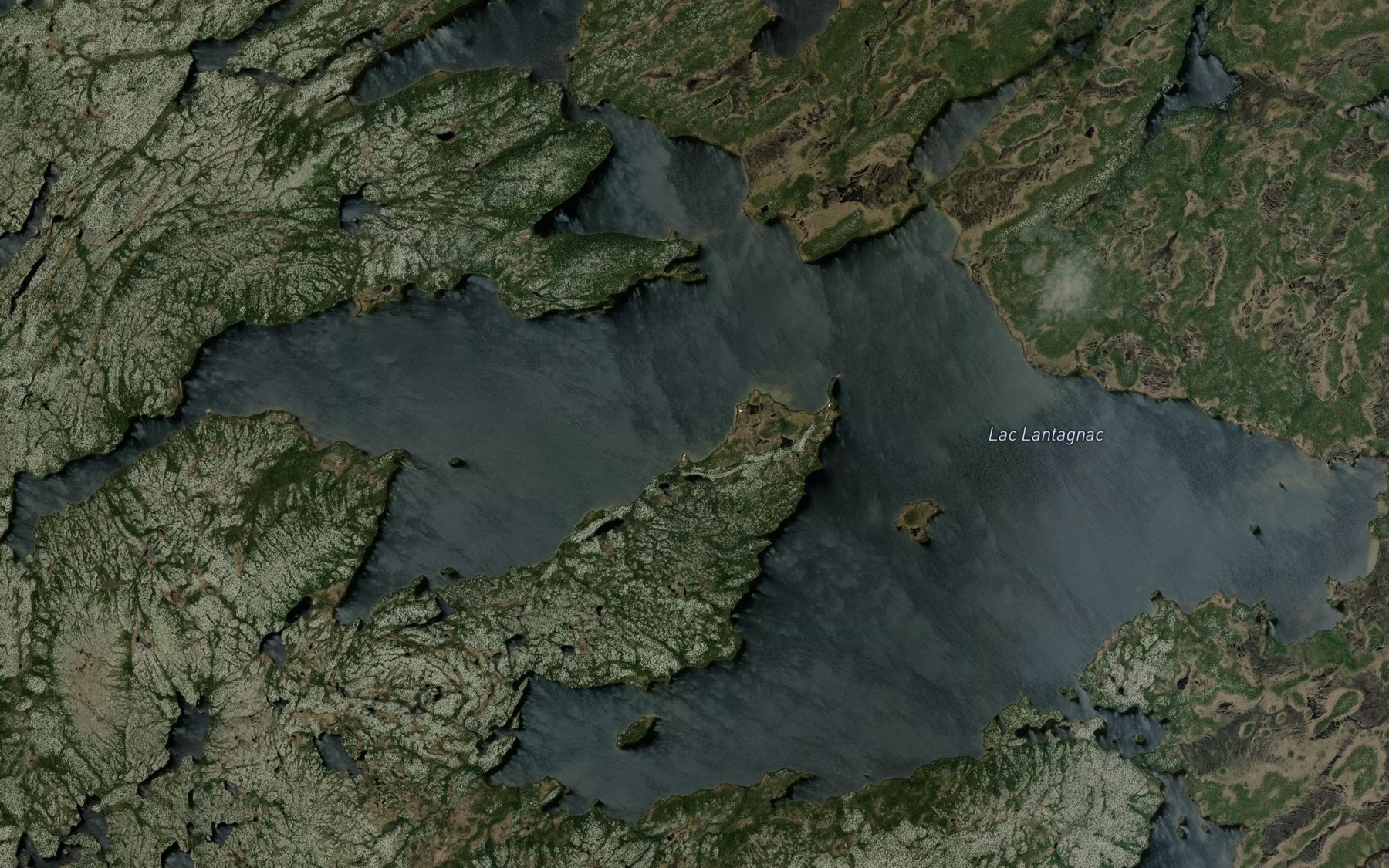Satellite map of the Lac Lantagnac
