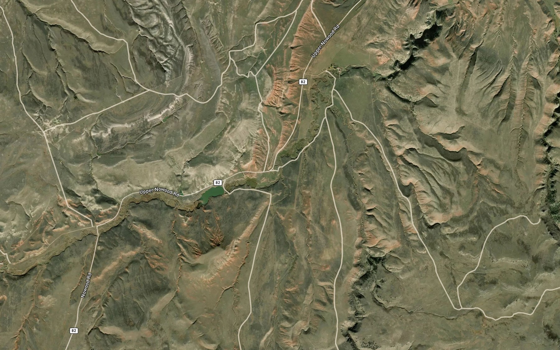 Satellite map of the Lone Tree Creek
