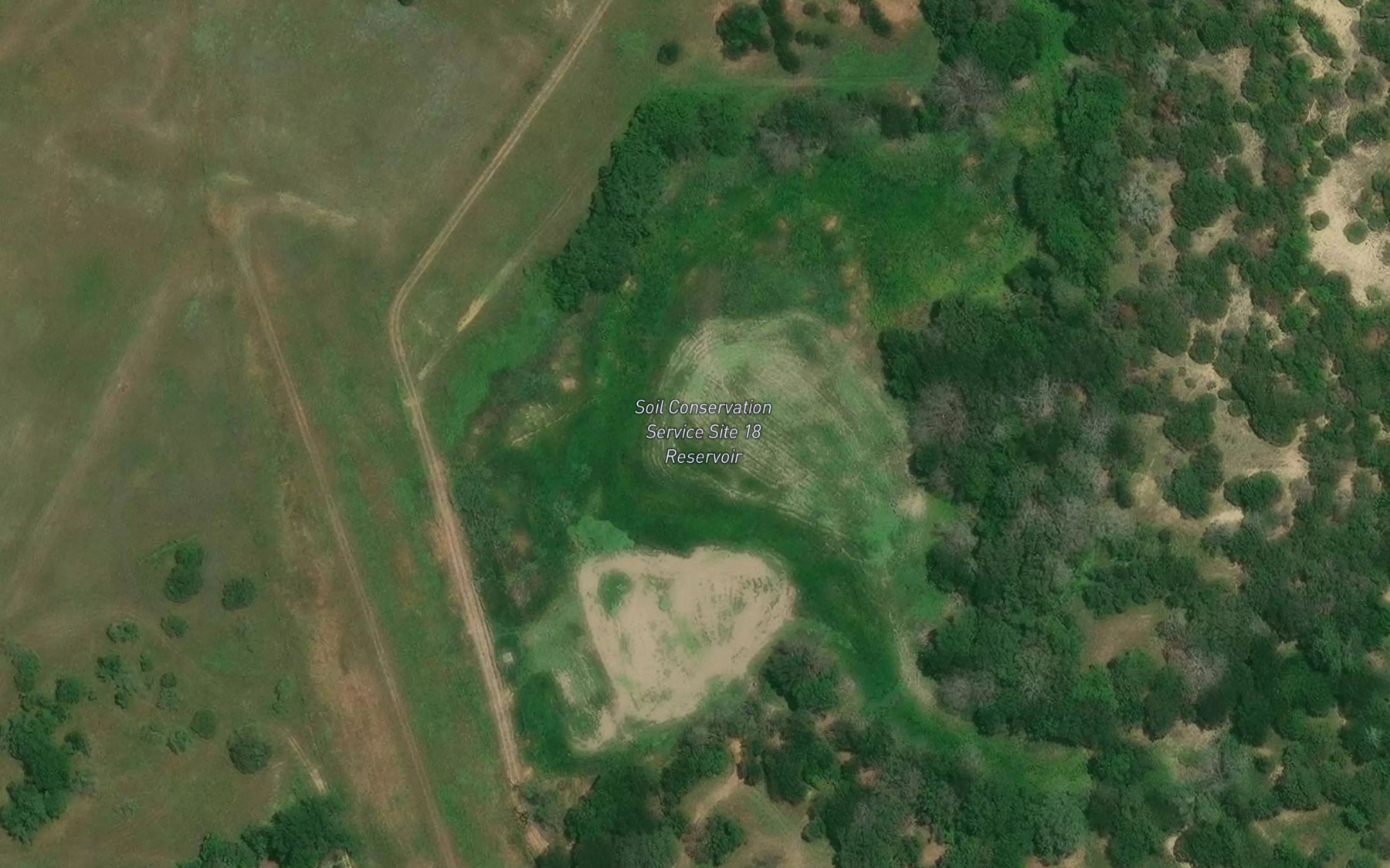 Satellite map of the Reservoir Number Eighteen