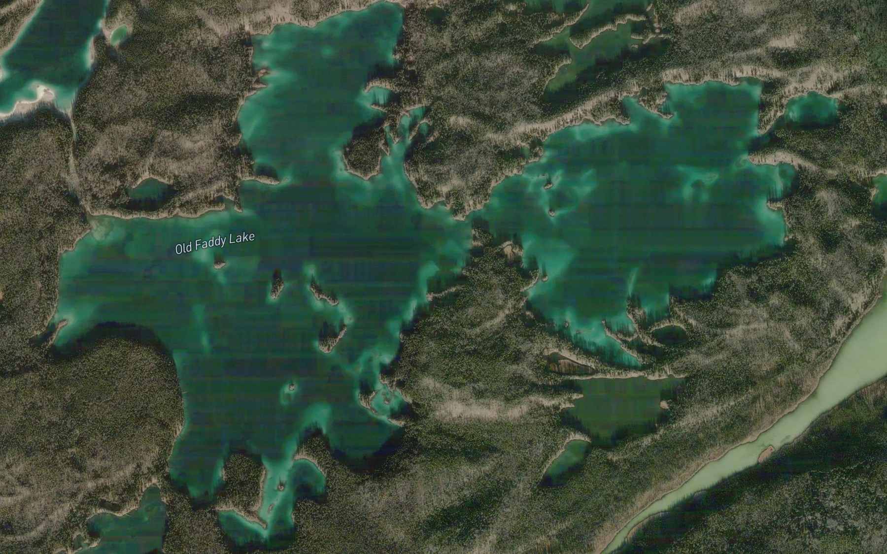 Satellite map of the Old Faddy Lake