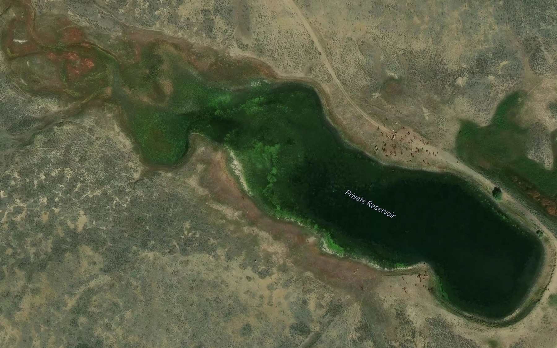 Satellite map of the Private Reservoir