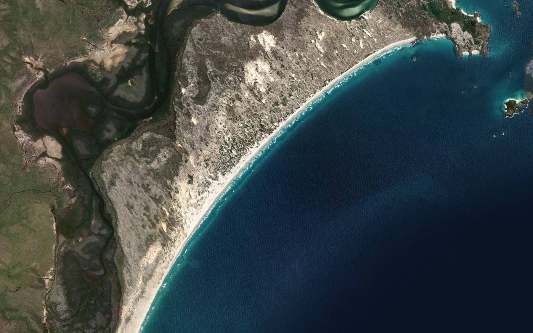 Satellite map of the Holly Inlet