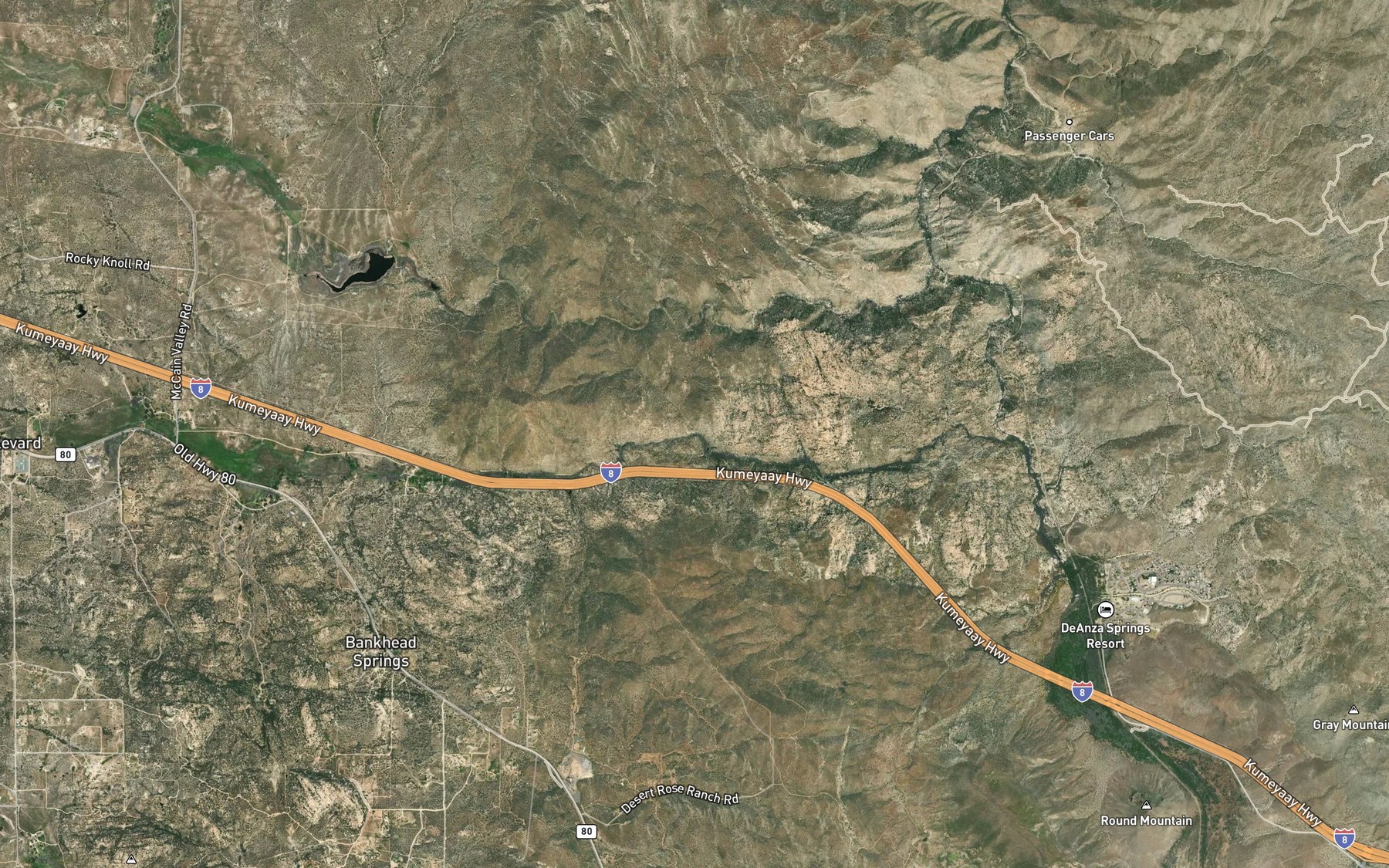 Satellite map of the Iron Spring