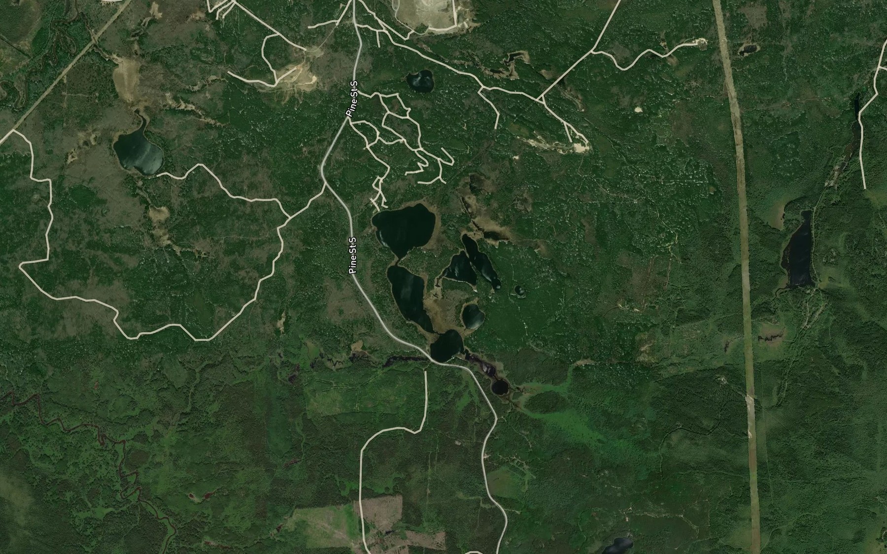 Satellite map of the Wealthy Lakes