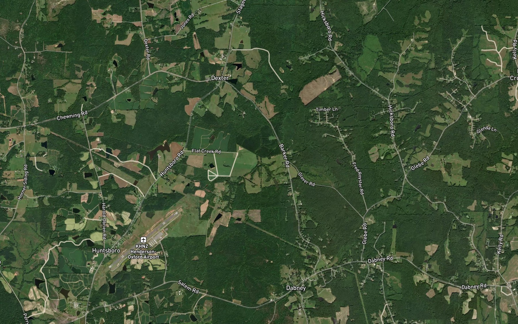 Satellite map of the East Branch Barker Creek