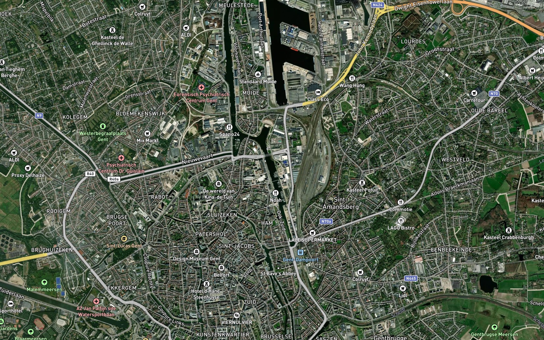 Satellite map of the Handelsdok