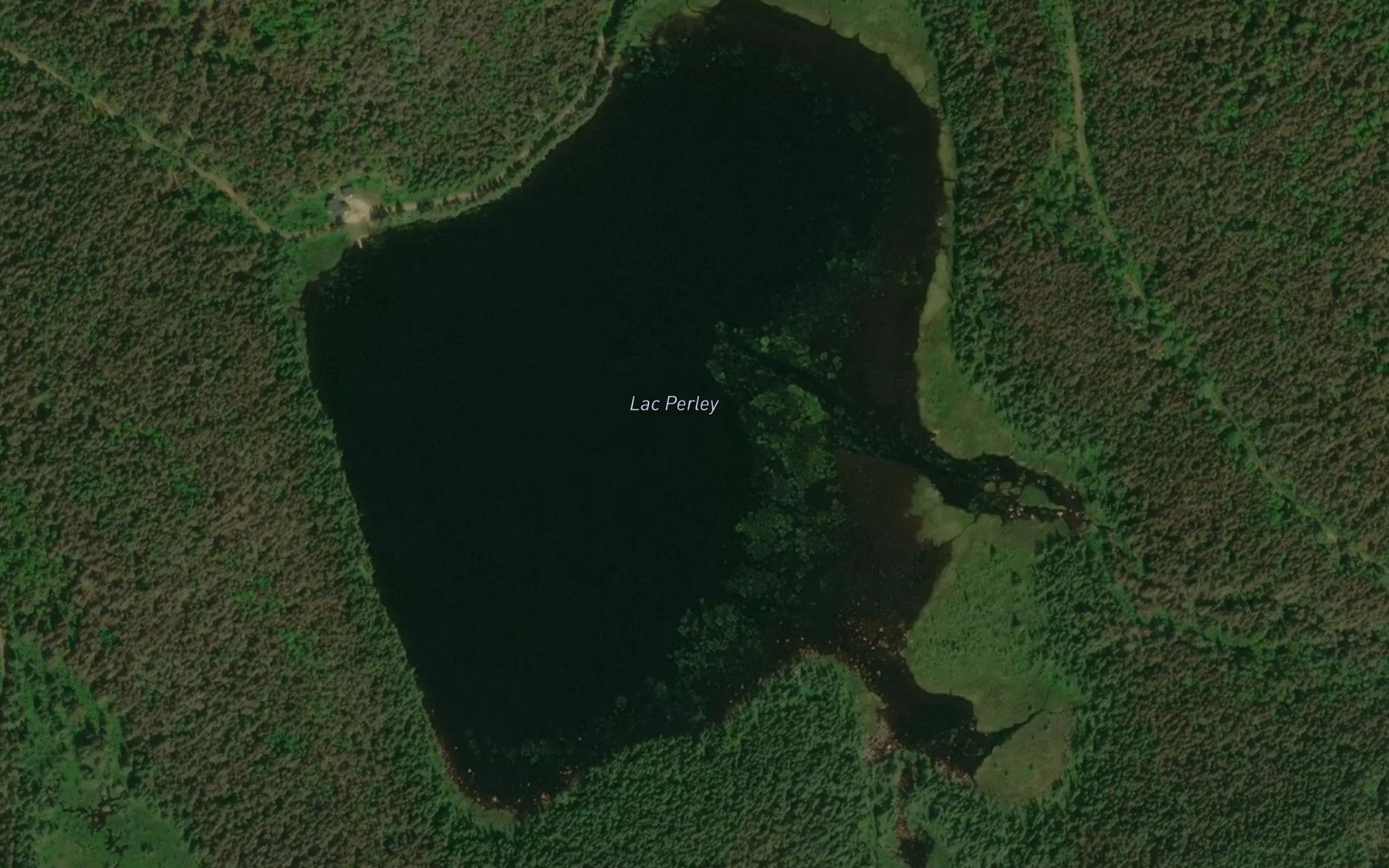 Satellite map of the Lac Perley