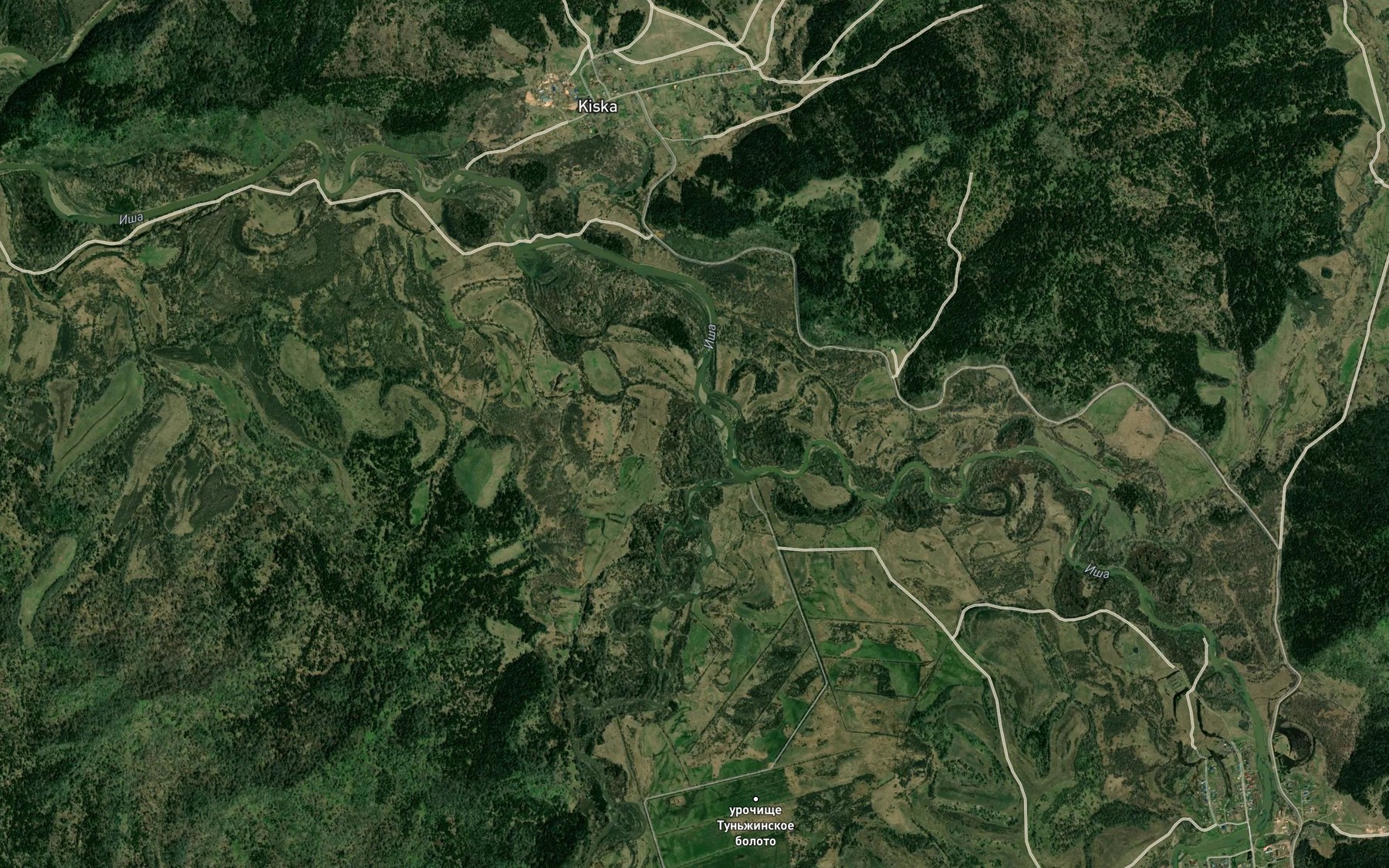 Satellite map of the Malaya Isha