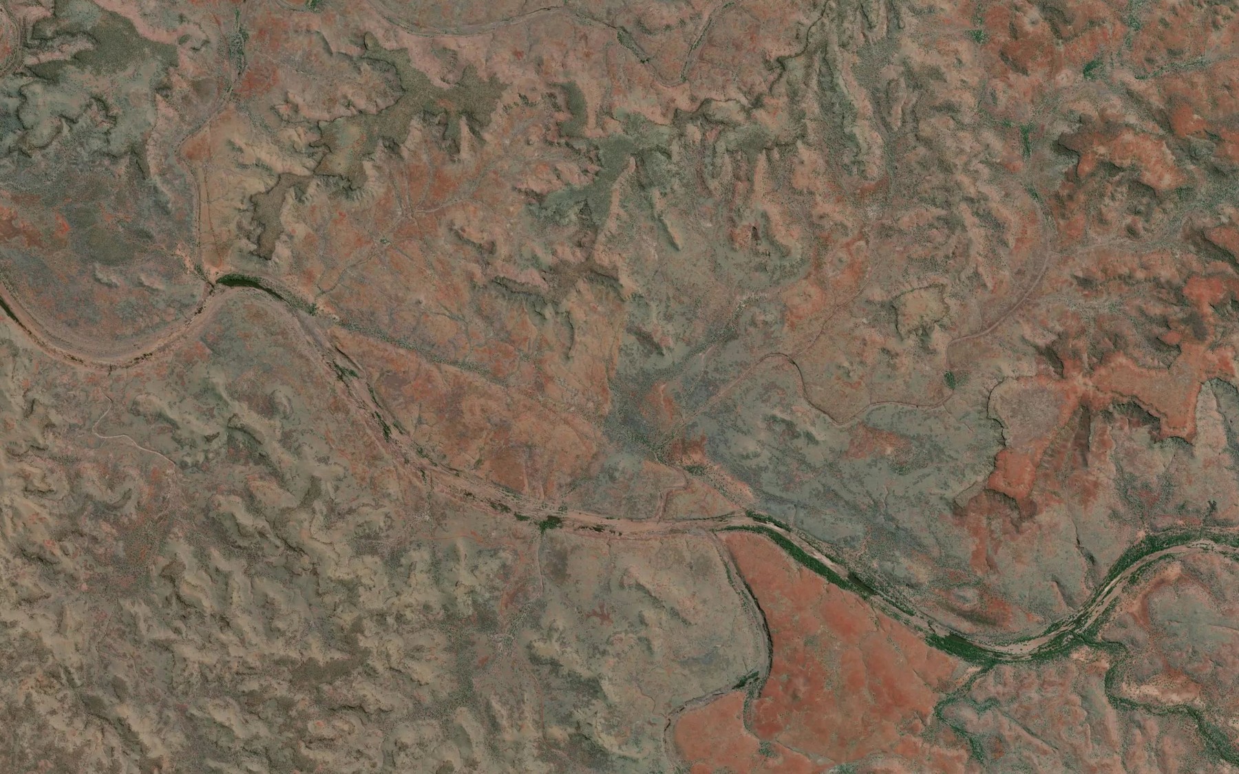 Satellite map of the Bullen Creek