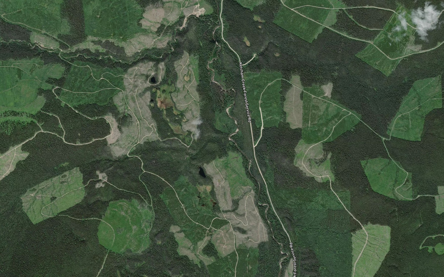 Satellite map of the Yuzkli Creek