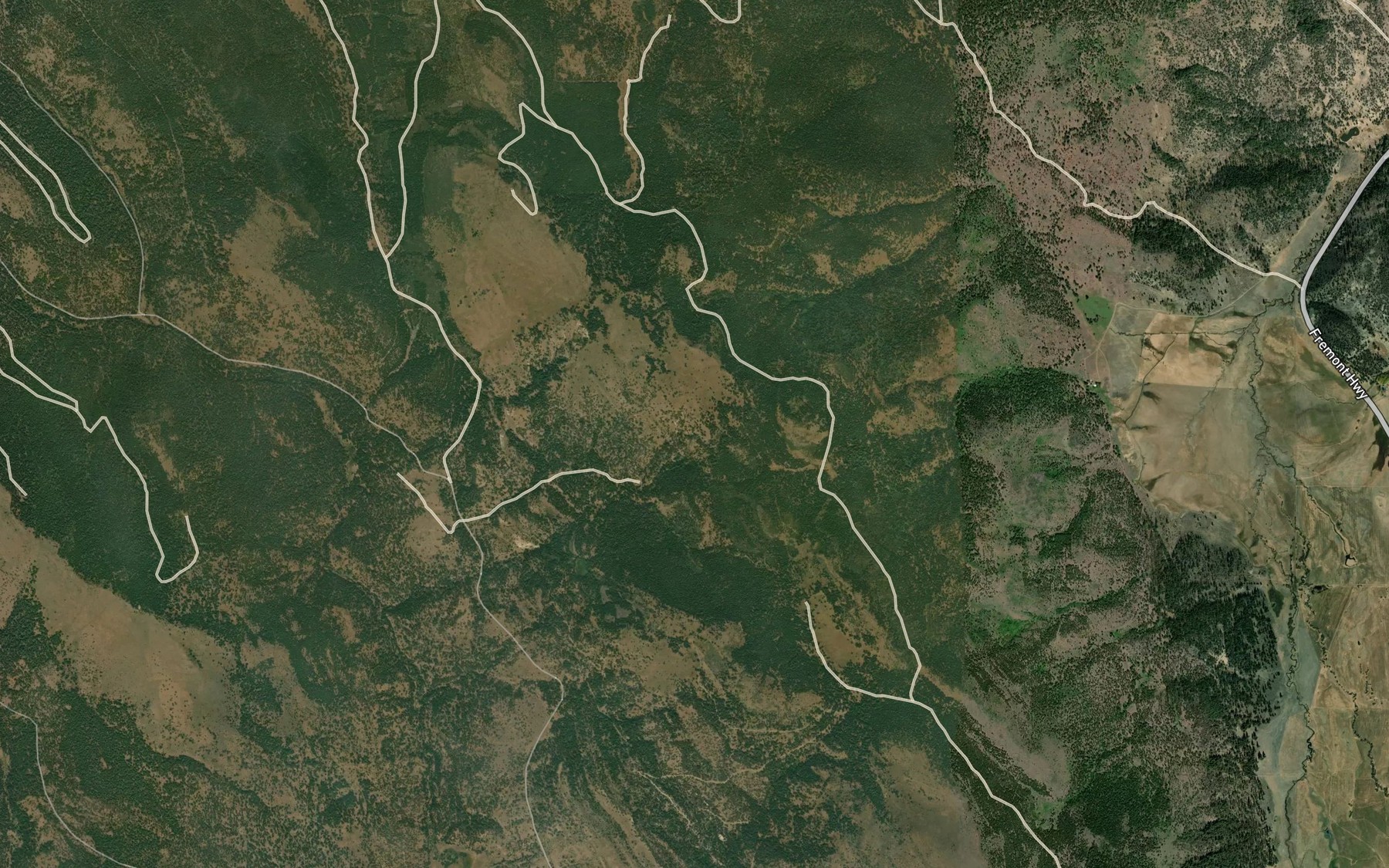 Satellite map of the Hill Spring