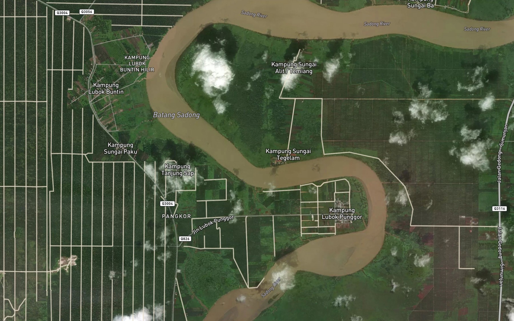 Satellite map of the Lubok Nait