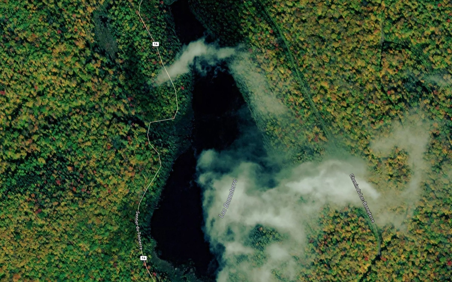 Satellite map of the Lac Bonneterre