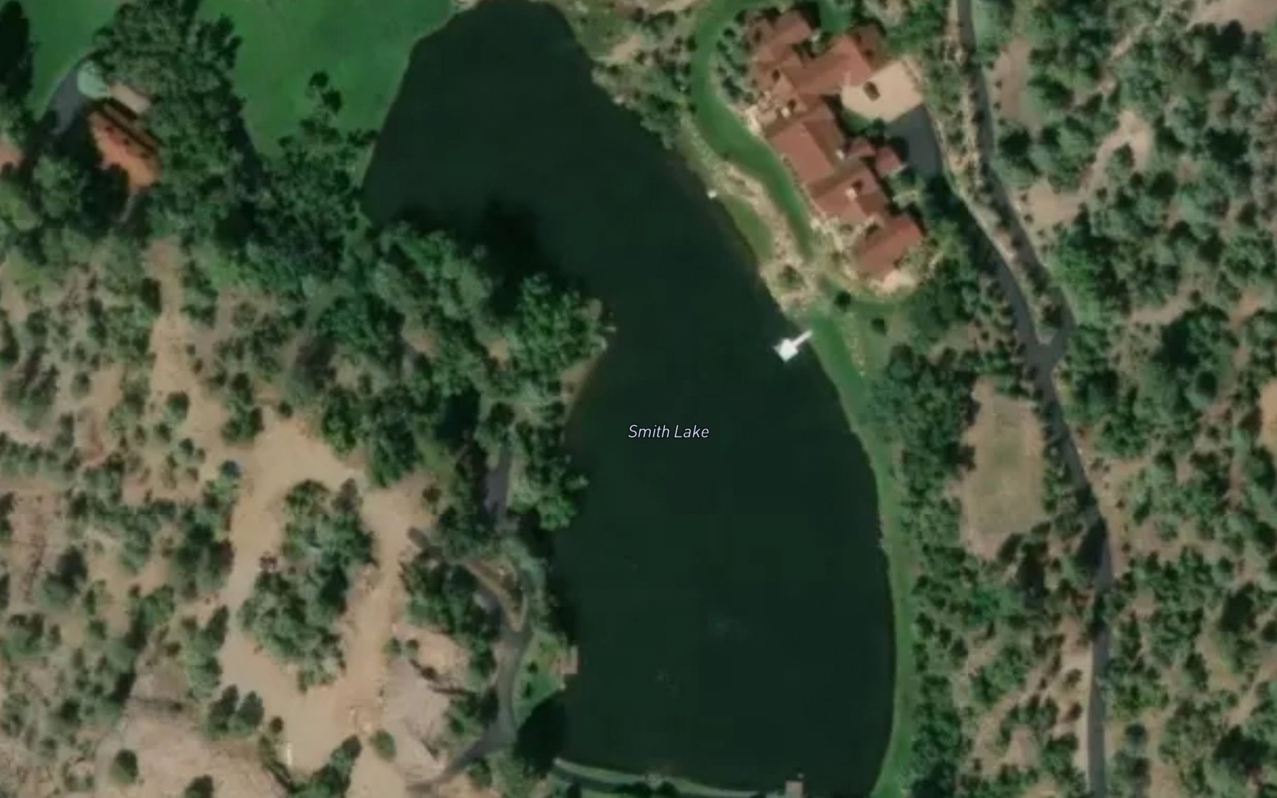 Satellite map of the Smith Lake