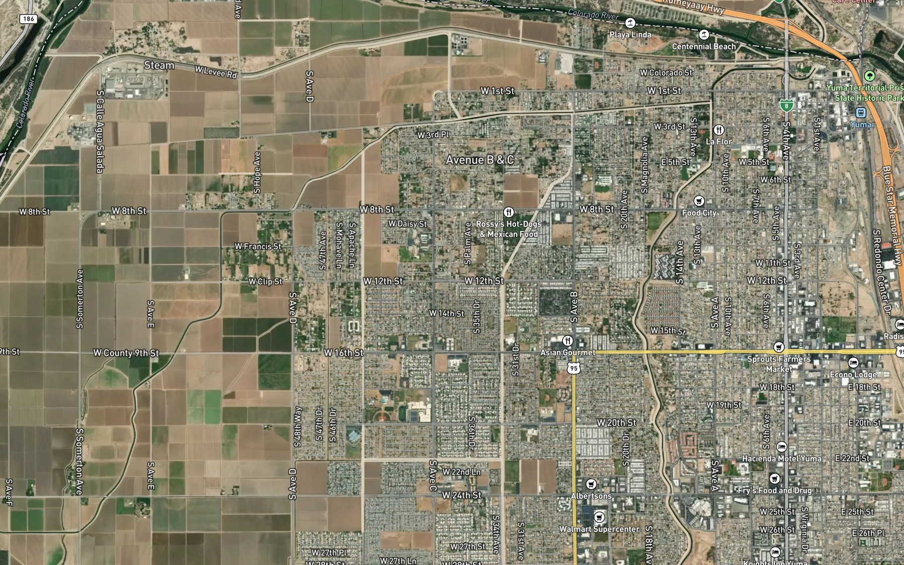 Satellite map of the Marble Lateral