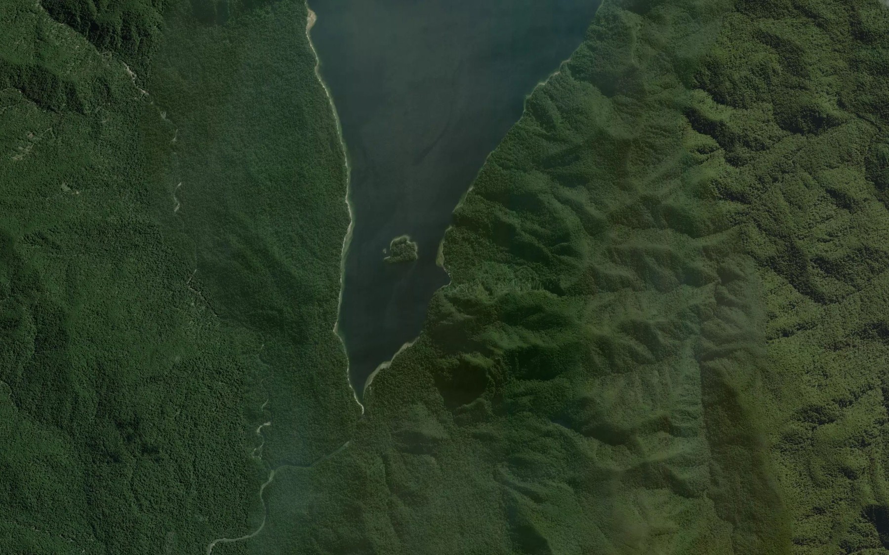 Satellite map of the Teal Bay