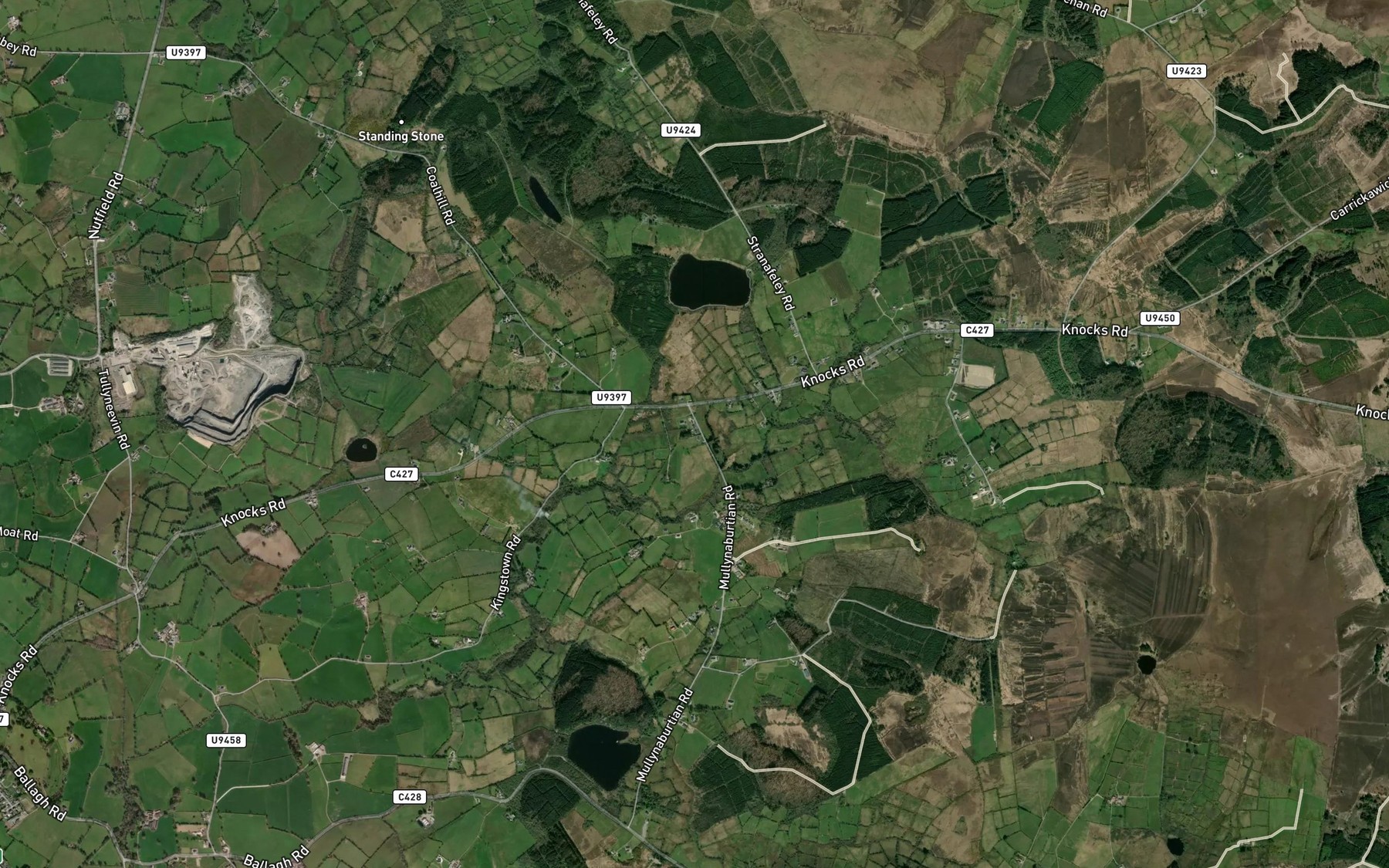 Satellite map of the Lough Lea