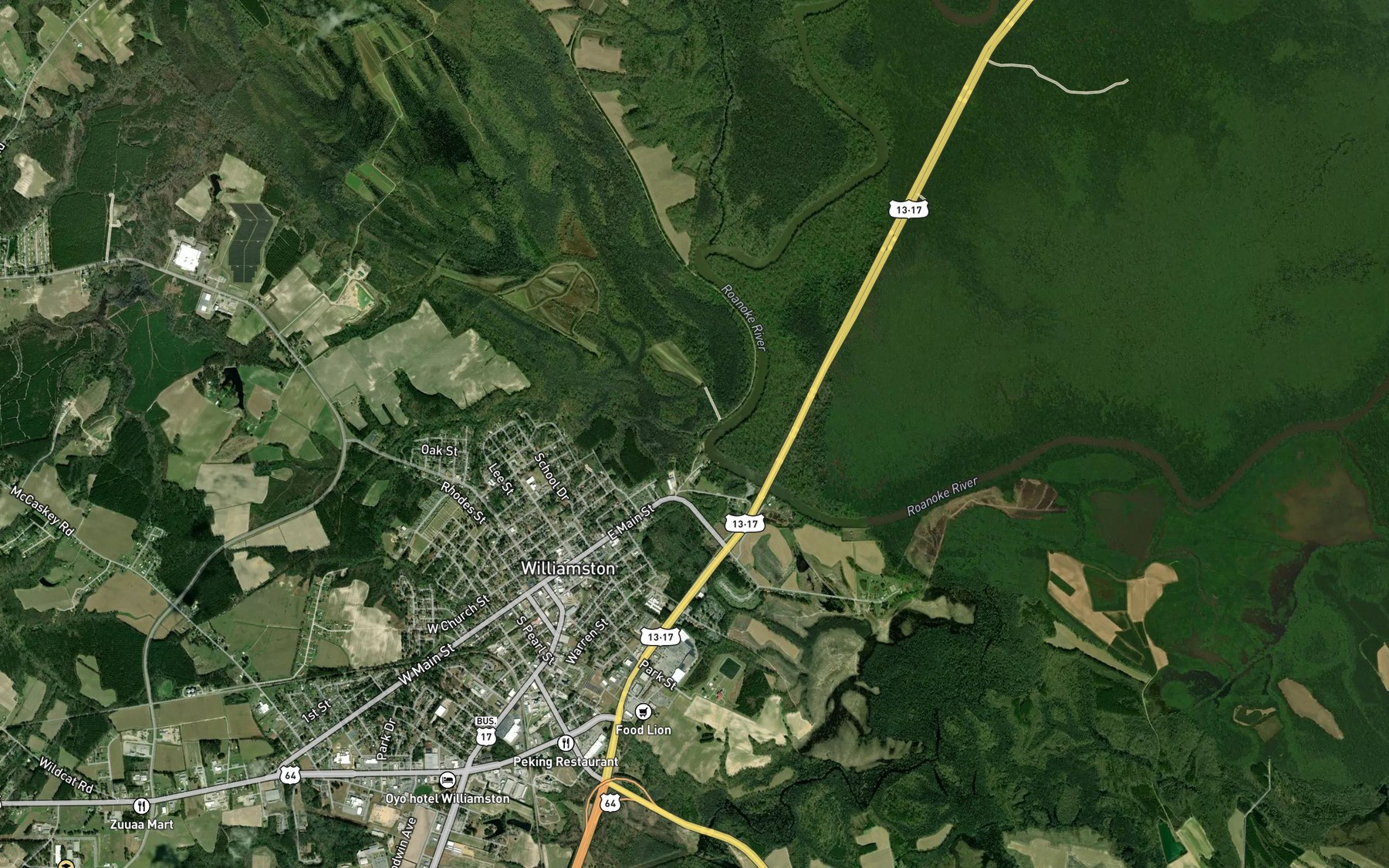 Satellite map of the Skewakee Gut