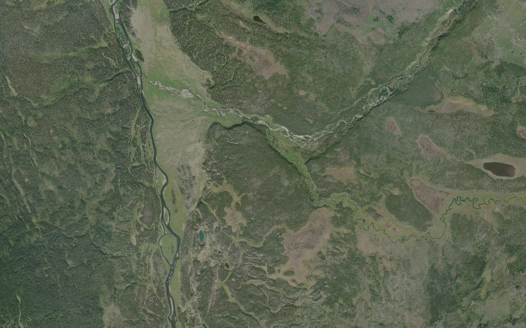 Satellite map of the Moyez Creek