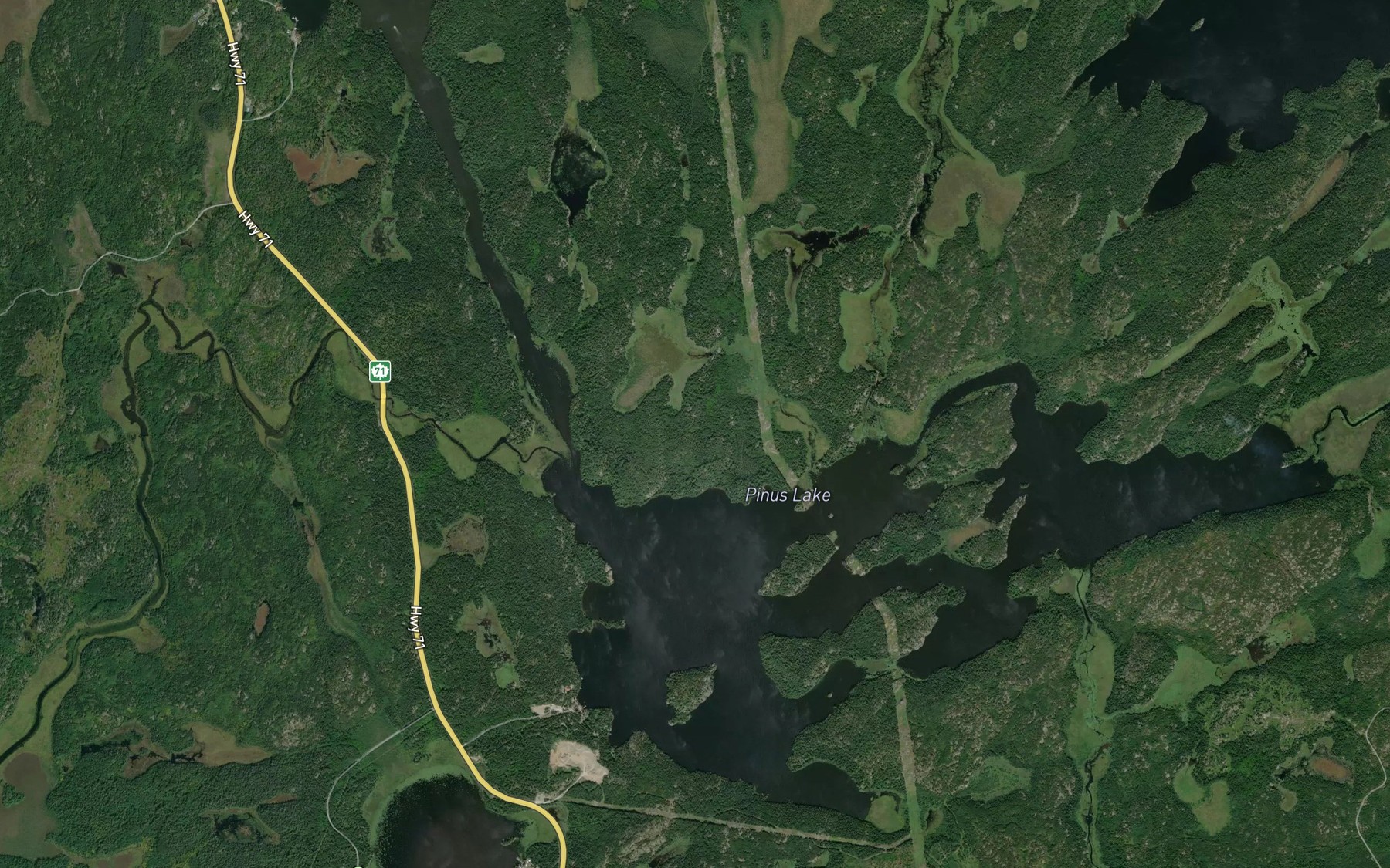 Satellite map of the Log Creek
