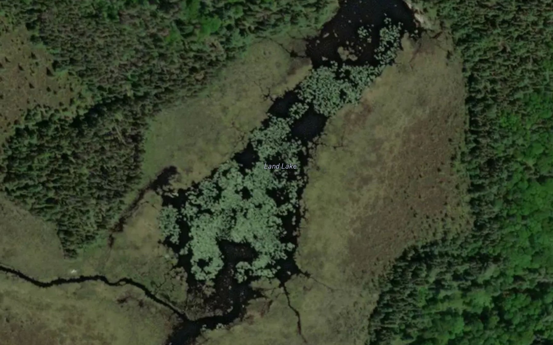 Satellite map of the Land Lake