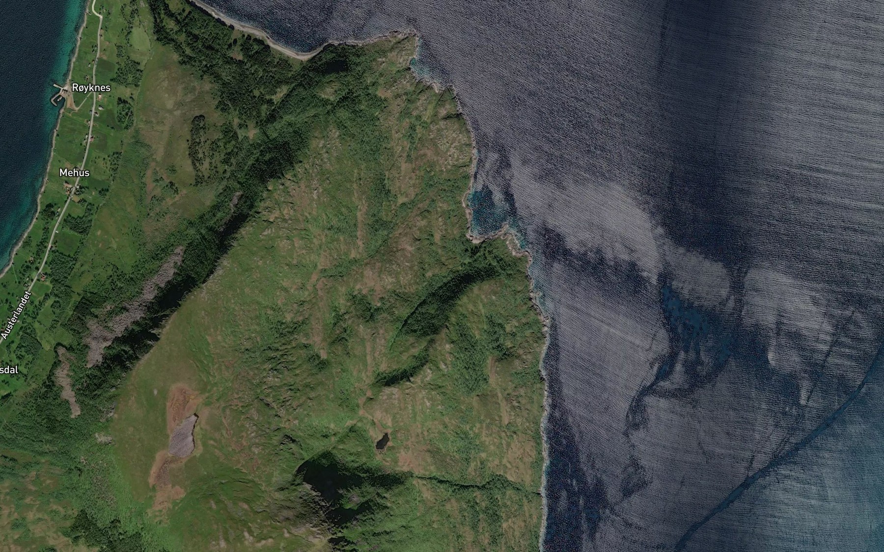 Satellite map of the Krakvikbekken