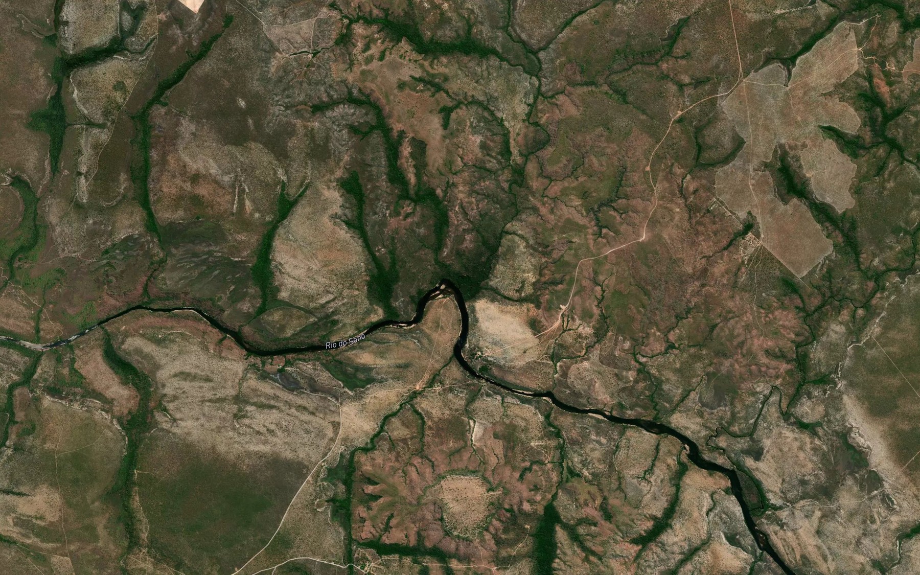 Satellite map of the Corrego Rapadura