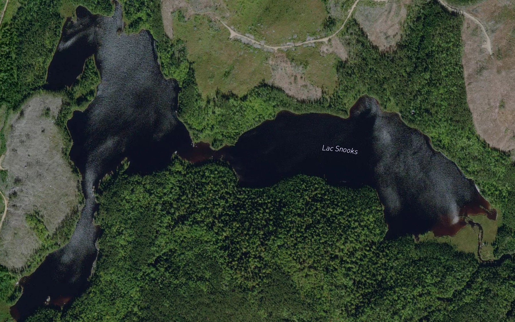 Satellite map of the Lac Snooks