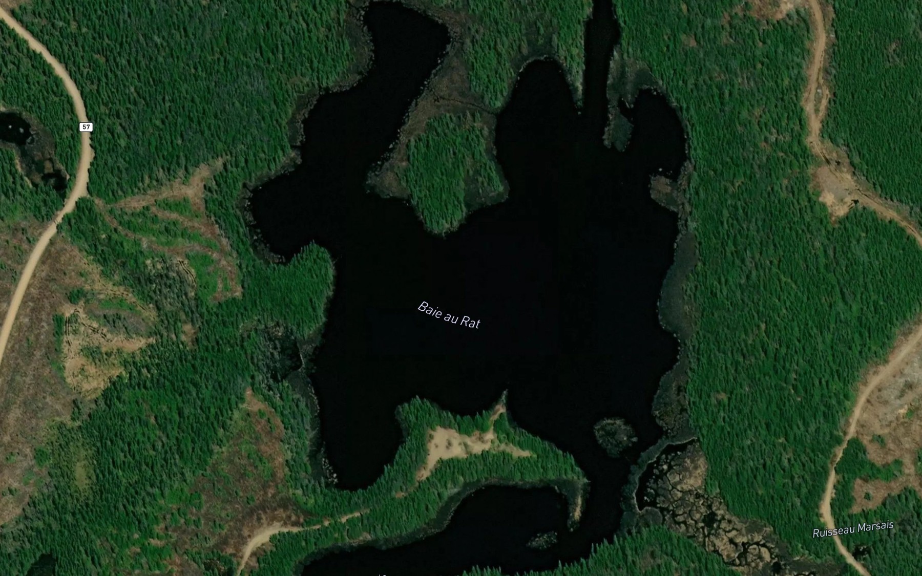 Satellite map of the Baie au Rat
