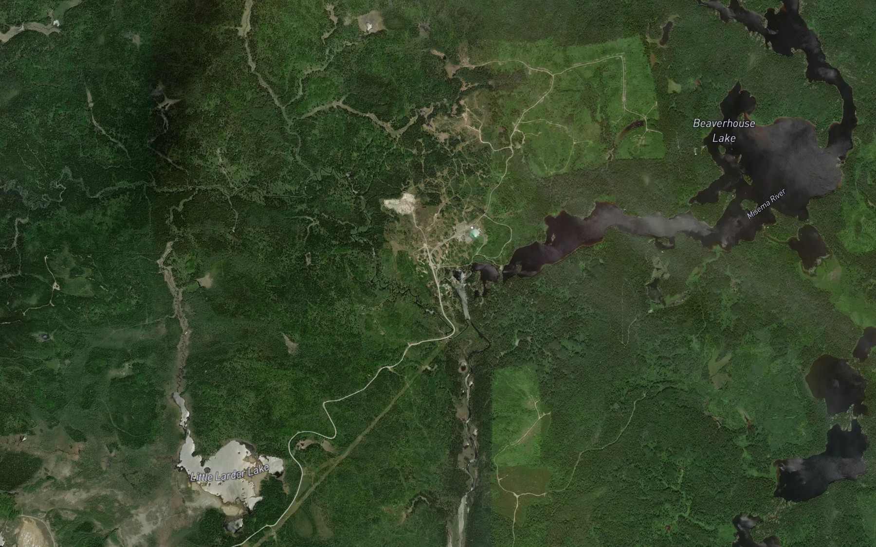 Satellite map of the Victoria Creek